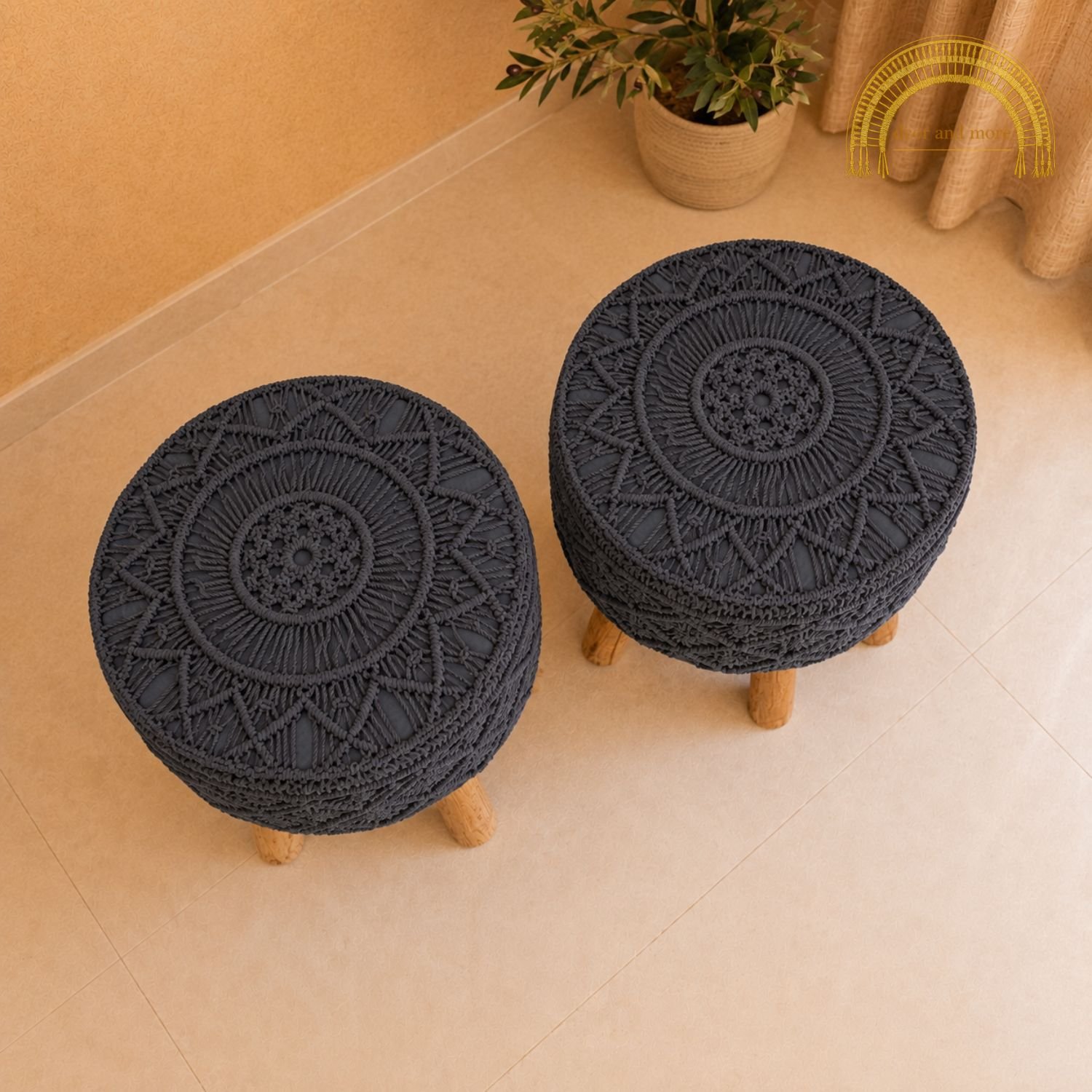 macrame stool design 2 macrame stool design 2