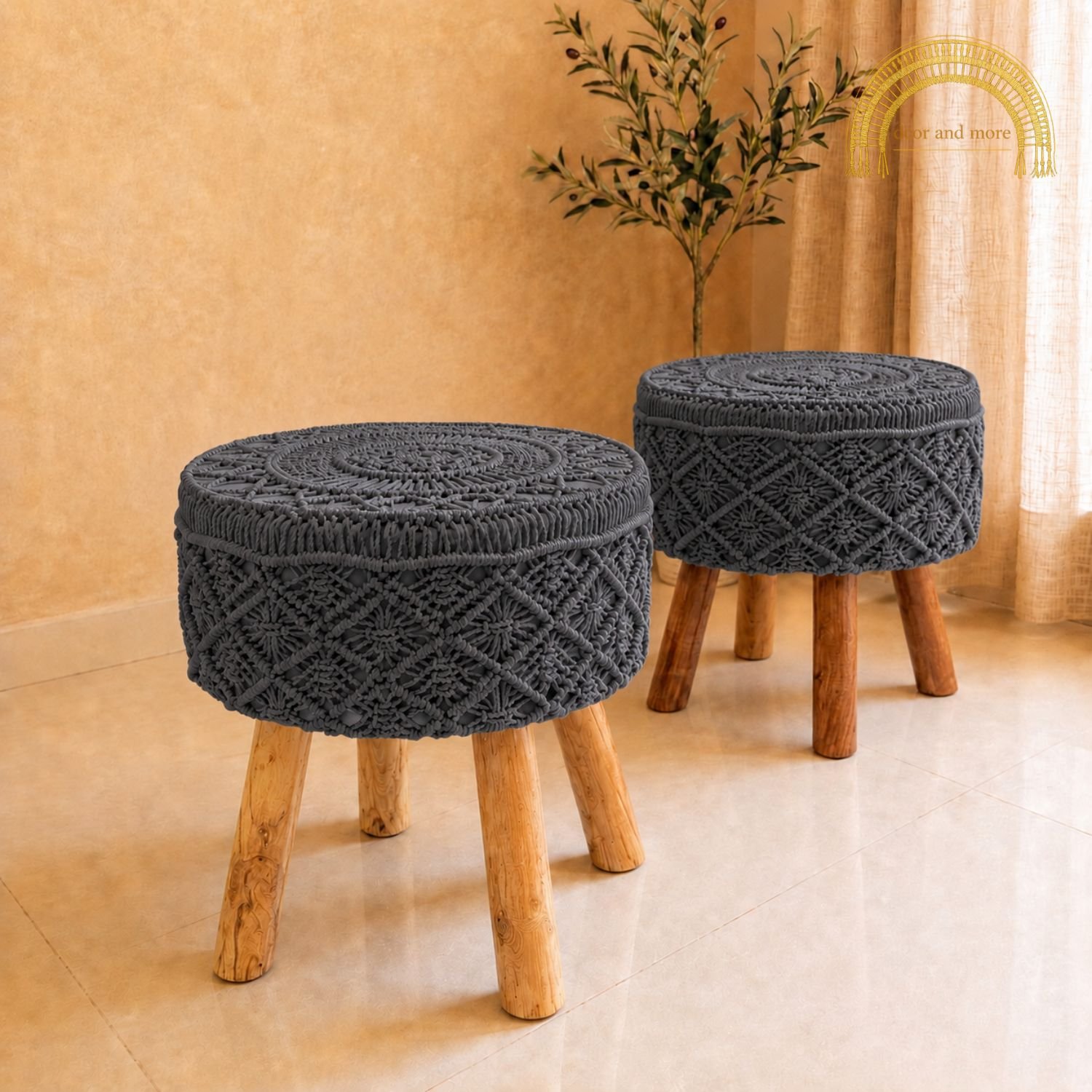 macrame stool design 2 macrame stool design 2