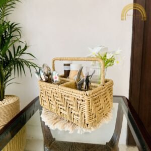 jute cutlery basket
