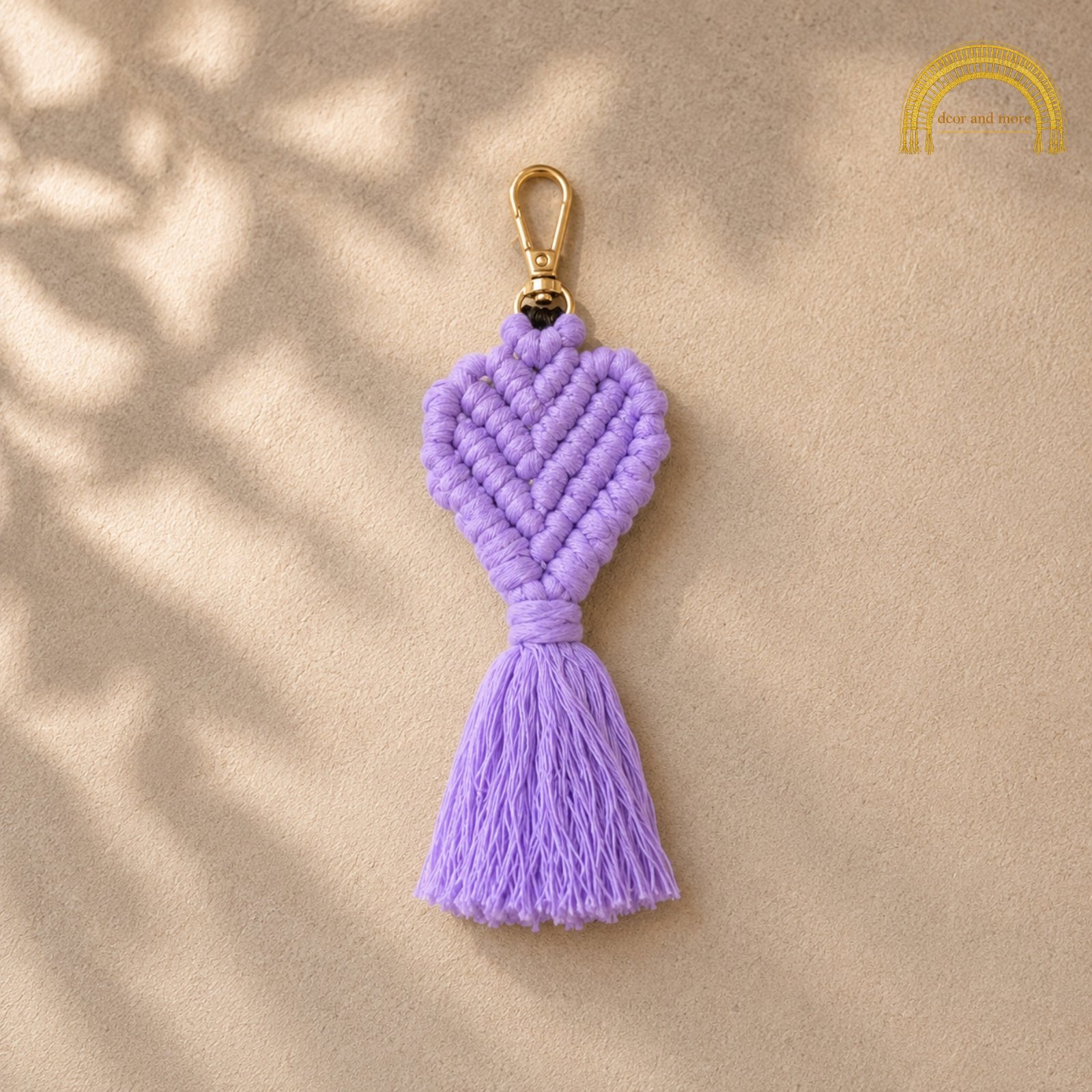 heart macramé tassel keychain heart macramé tassel keychain