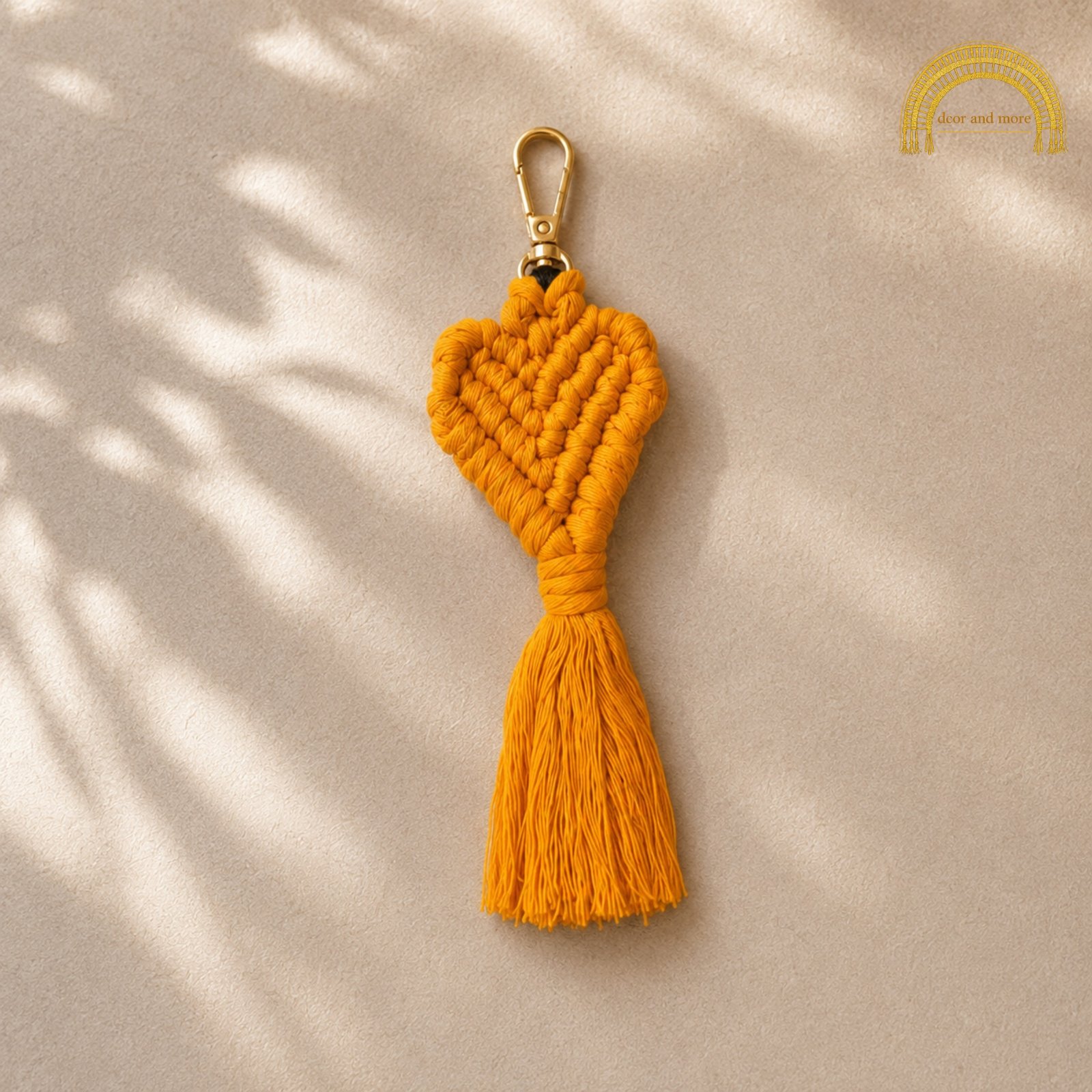 heart macramé tassel keychain heart macramé tassel keychain