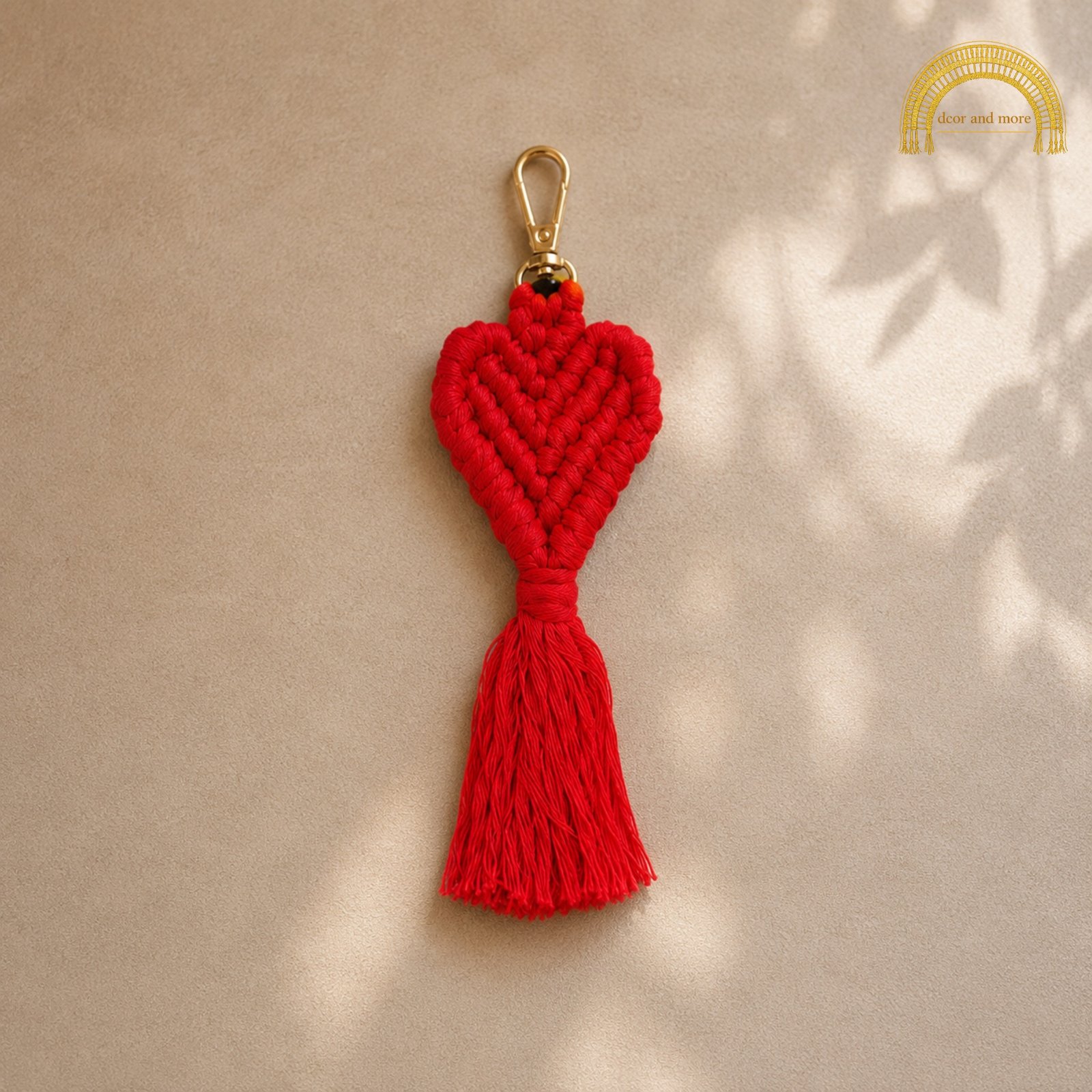 heart macramé tassel keychain heart macramé tassel keychain