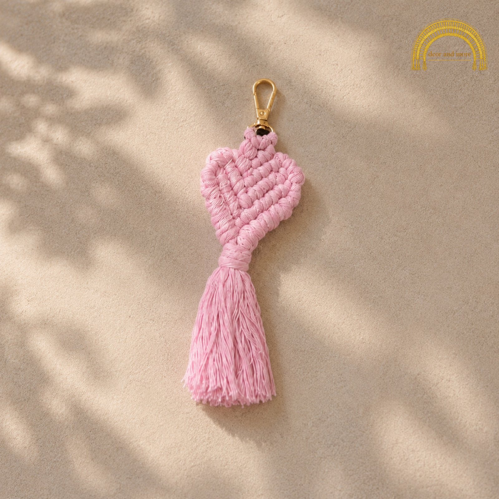 heart macramé tassel keychain heart macramé tassel keychain