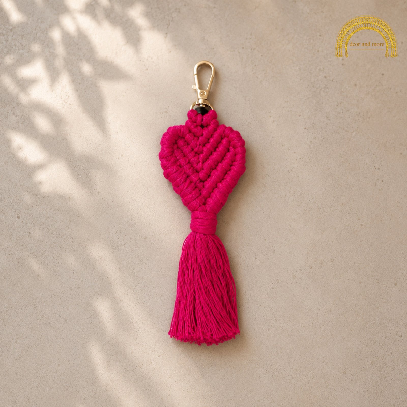 heart macramé tassel keychain heart macramé tassel keychain