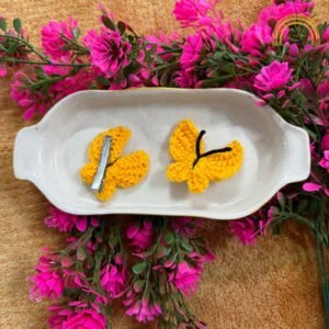 crochet classic butterfly hair clip yellow 1.jpg