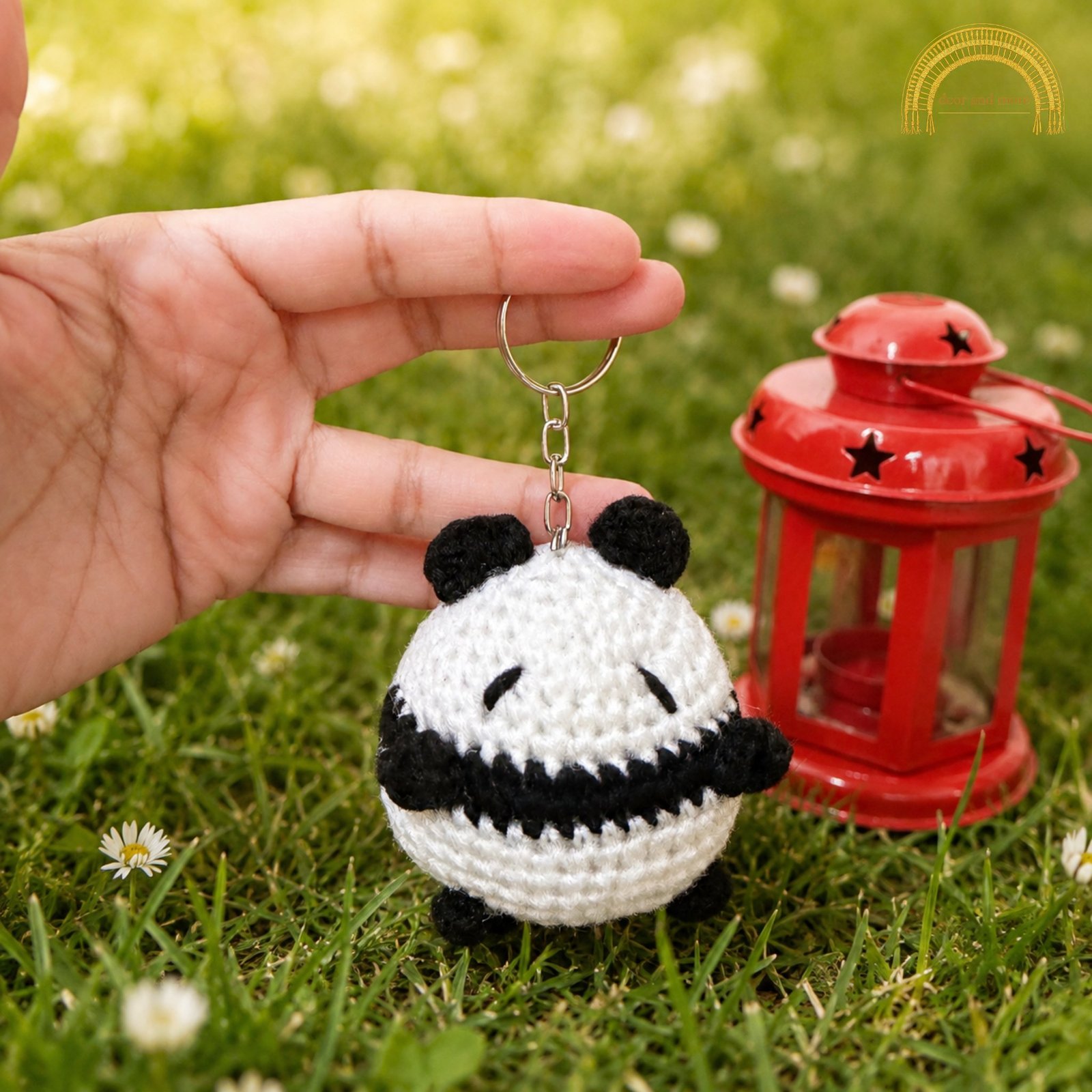 crochet panda keychain crochet panda keychain