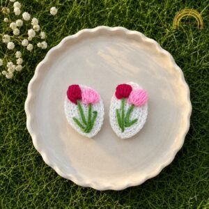 crochet tulip hair clip red and pink front 1.jpg