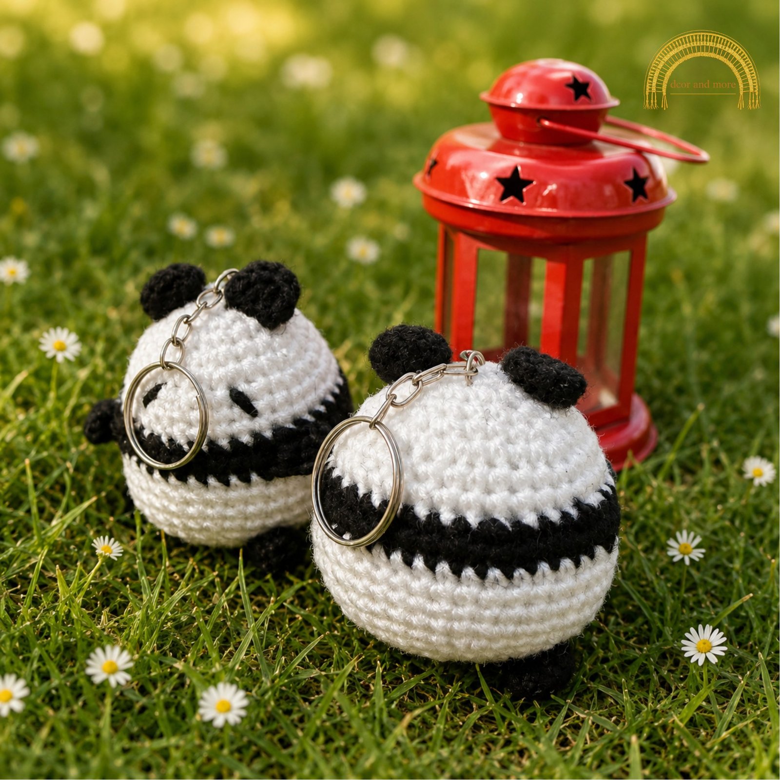 crochet panda keychain crochet panda keychain