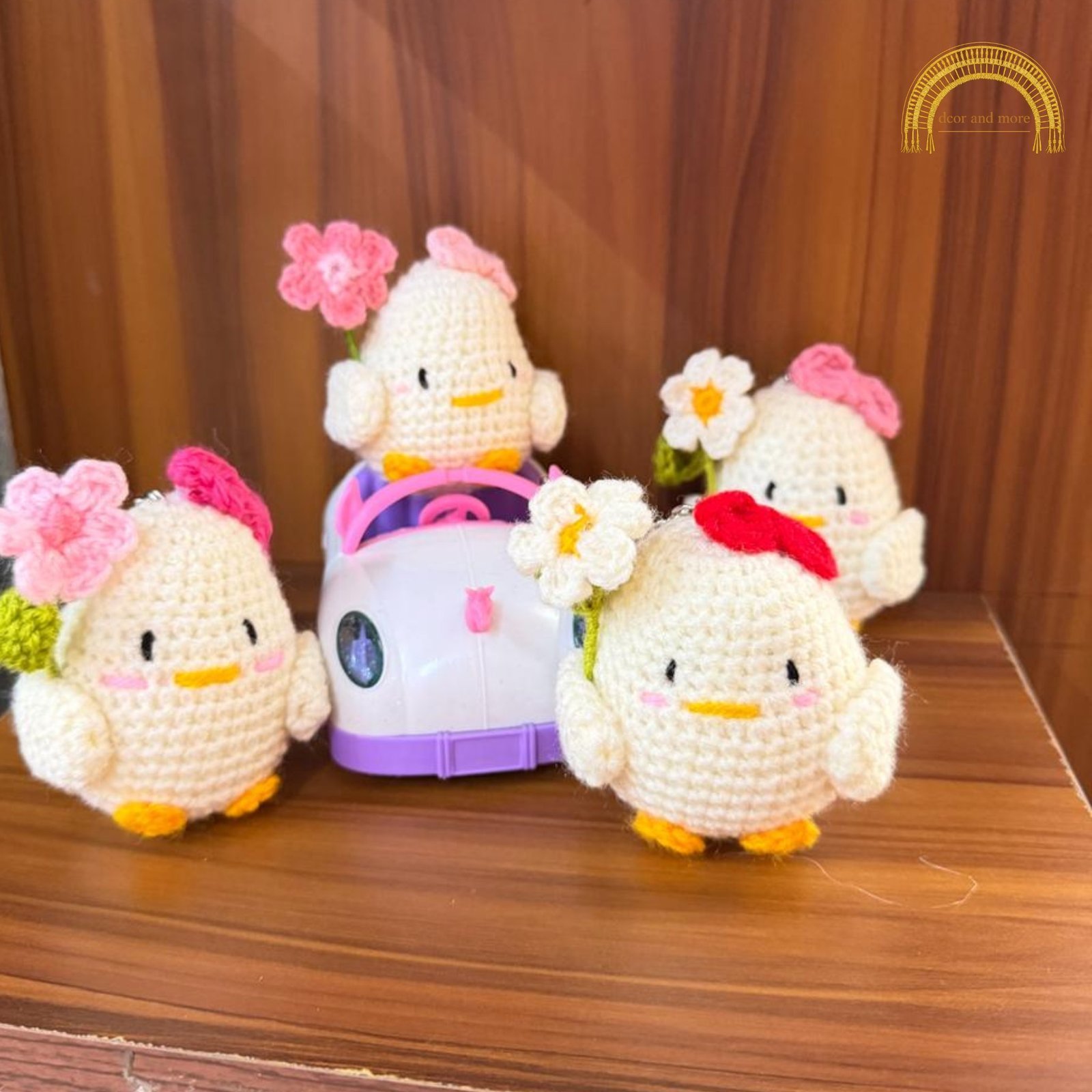 duck with flower crochet keychain duck with flower crochet keychain