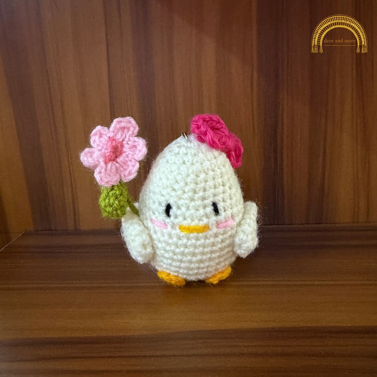 duck with flower crochet keychain duck with flower crochet keychain