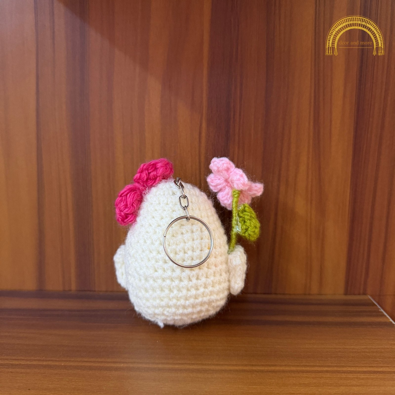 duck with flower crochet keychain duck with flower crochet keychain