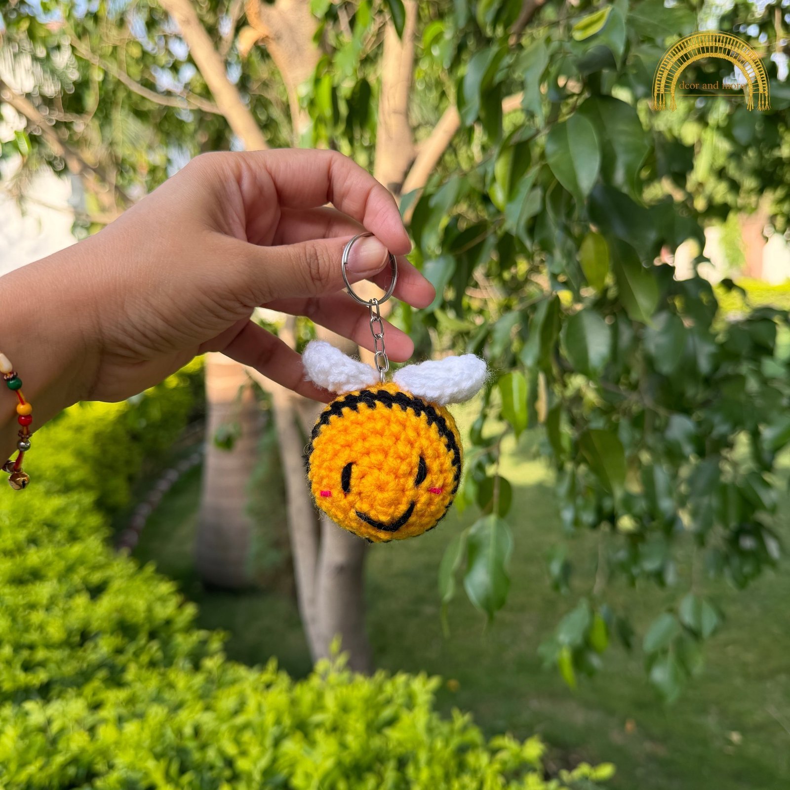crochet honey bee keychain crochet honey bee keychain