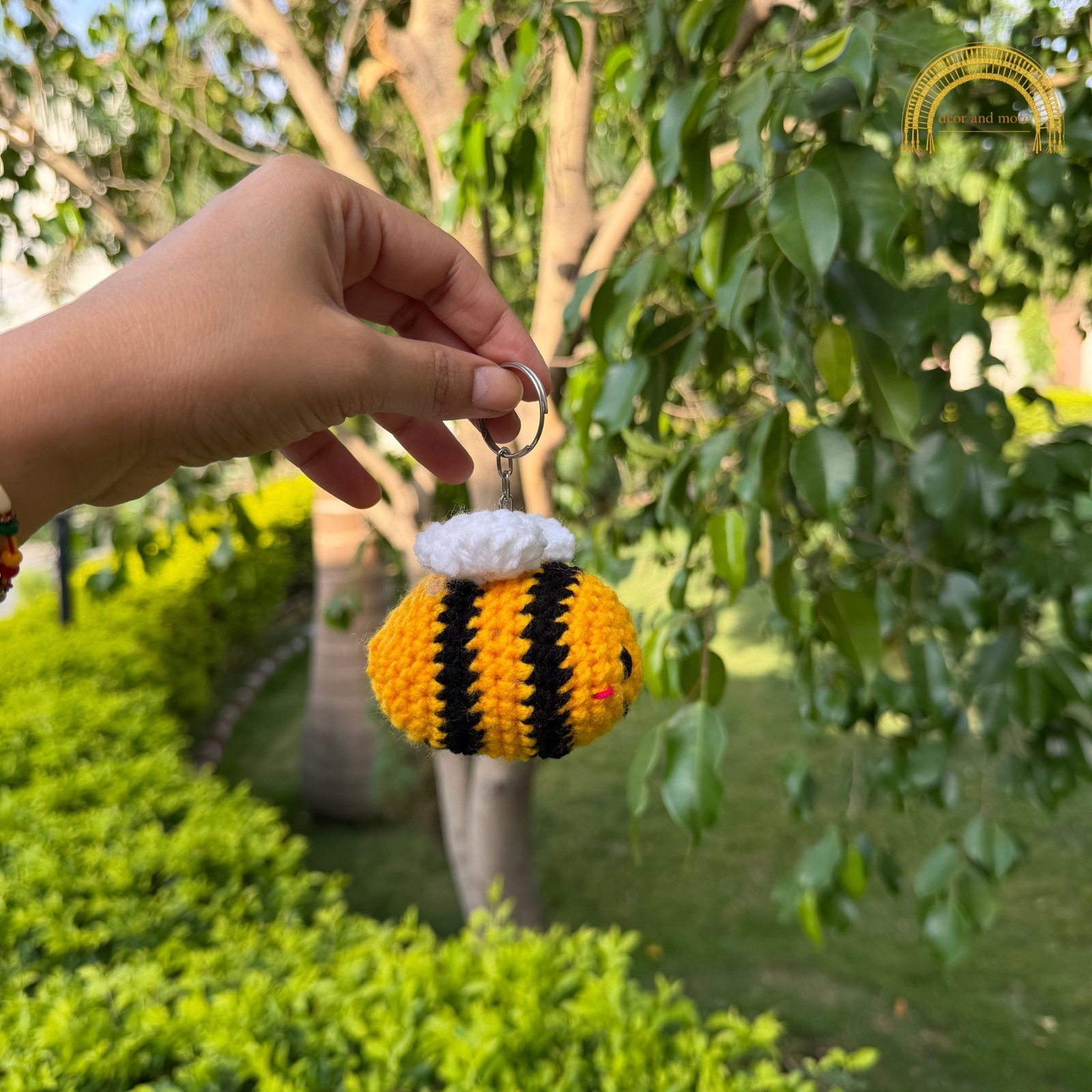 crochet honey bee keychain crochet honey bee keychain