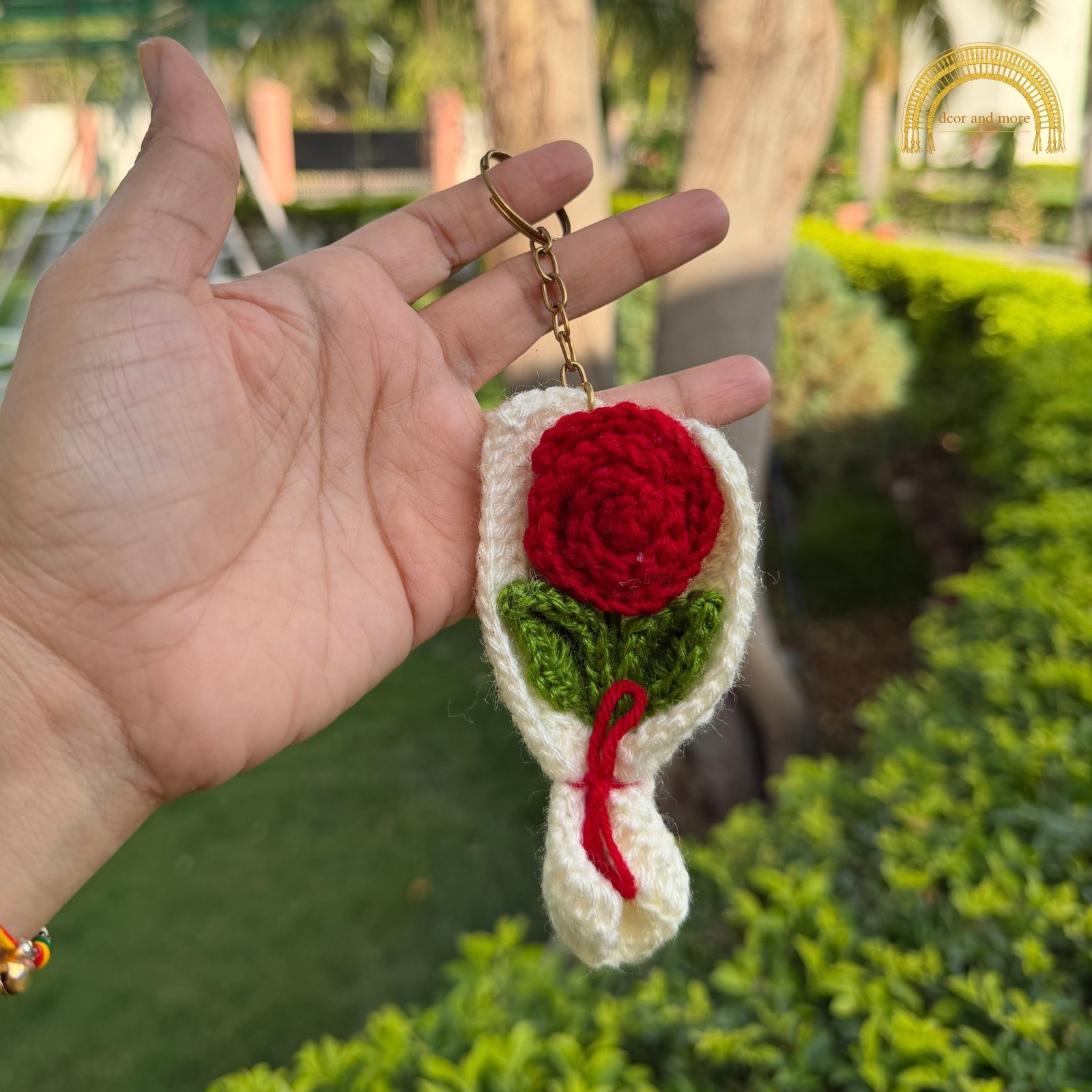 single flower bouquet crochet keychain single flower bouquet crochet keychain