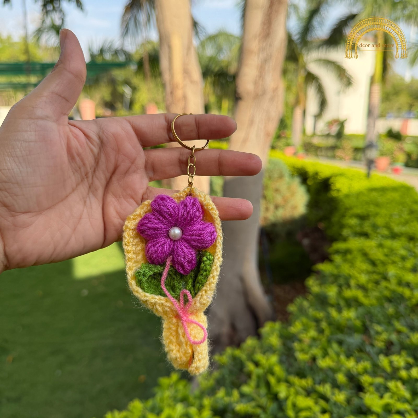 single flower bouquet crochet keychain single flower bouquet crochet keychain