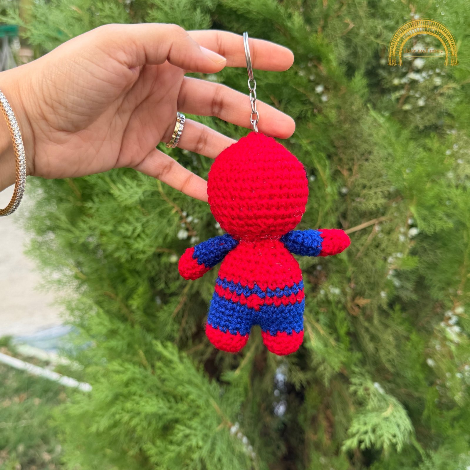 spider hero crochet keychain spider hero crochet keychain