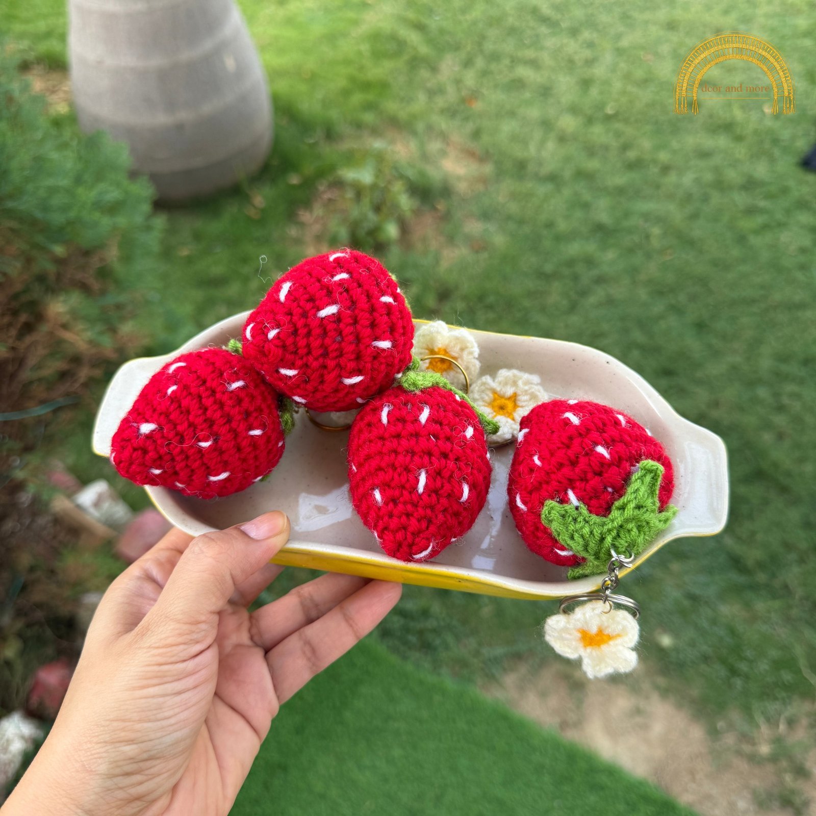 strawberry crochet keychain strawberry crochet keychain