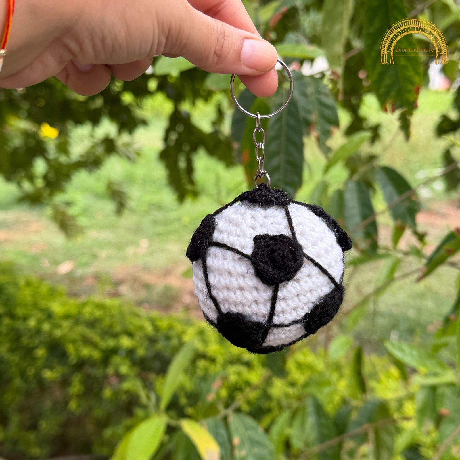 crochet football keychain crochet football keychain