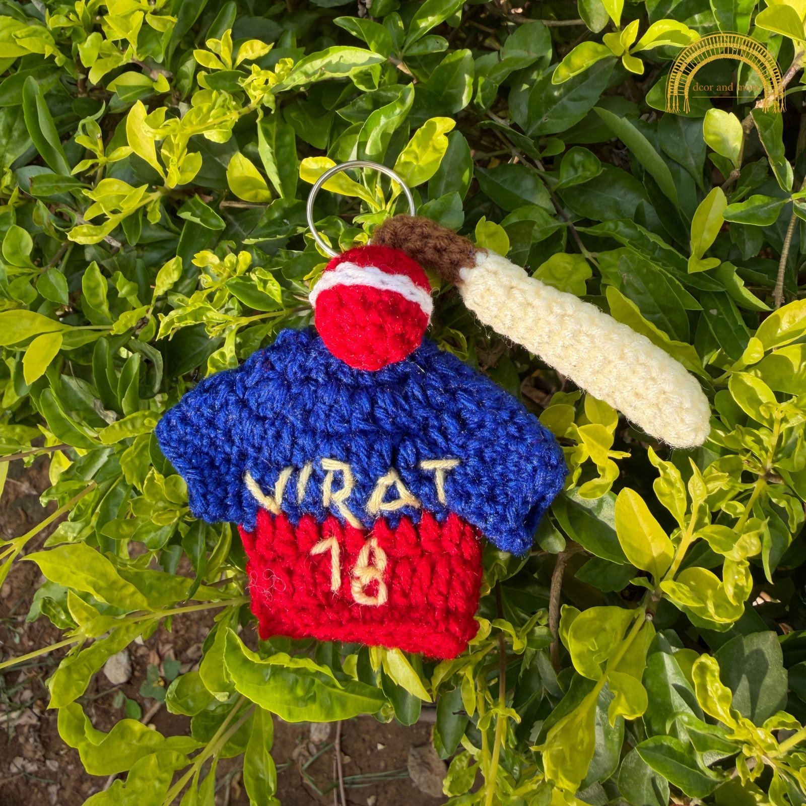 no. 18 cricket jersey crochet keychain no. 18 cricket jersey crochet keychain