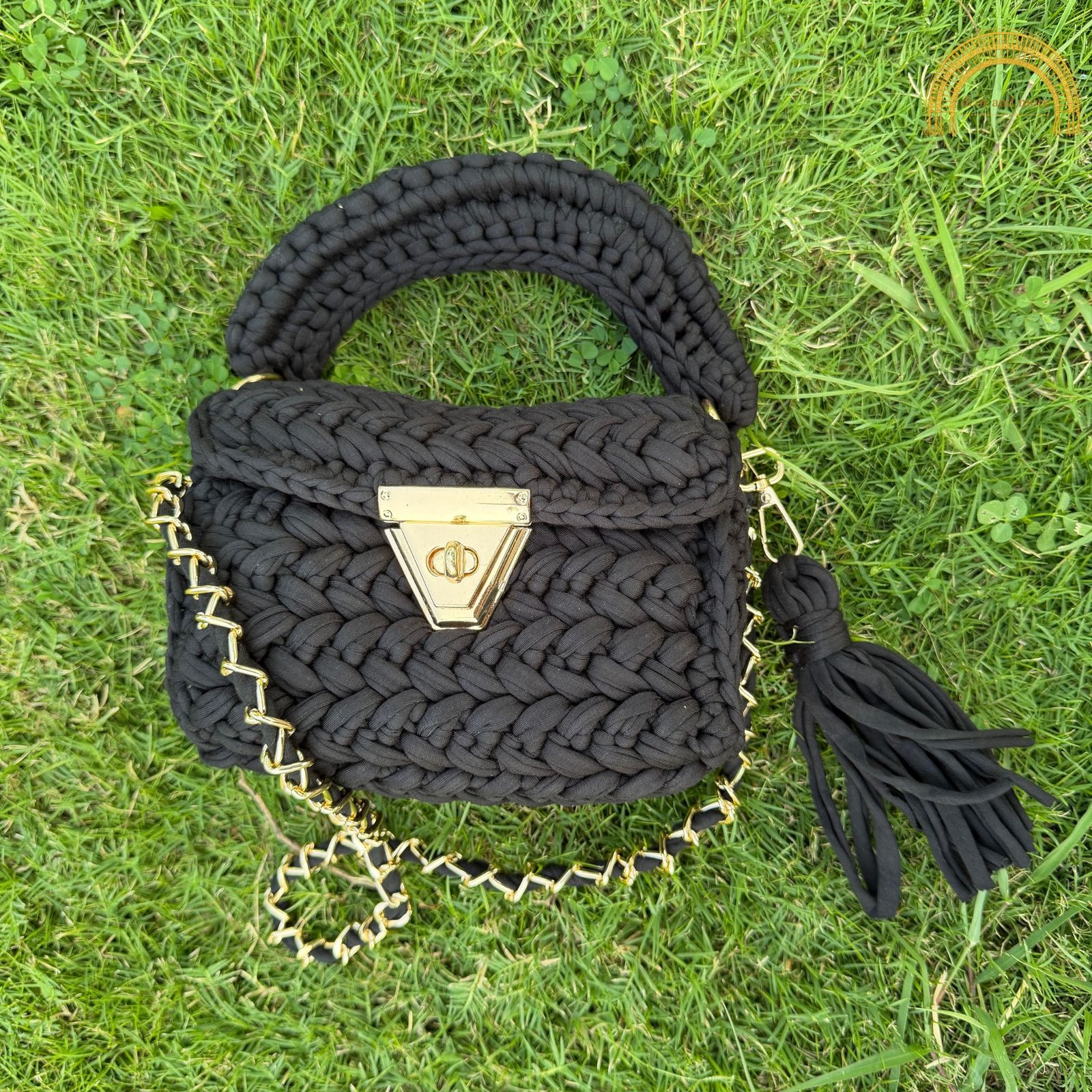 black yarn bag black yarn bag