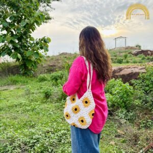 crochet bags cream