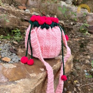 rose potli pink with pink roses