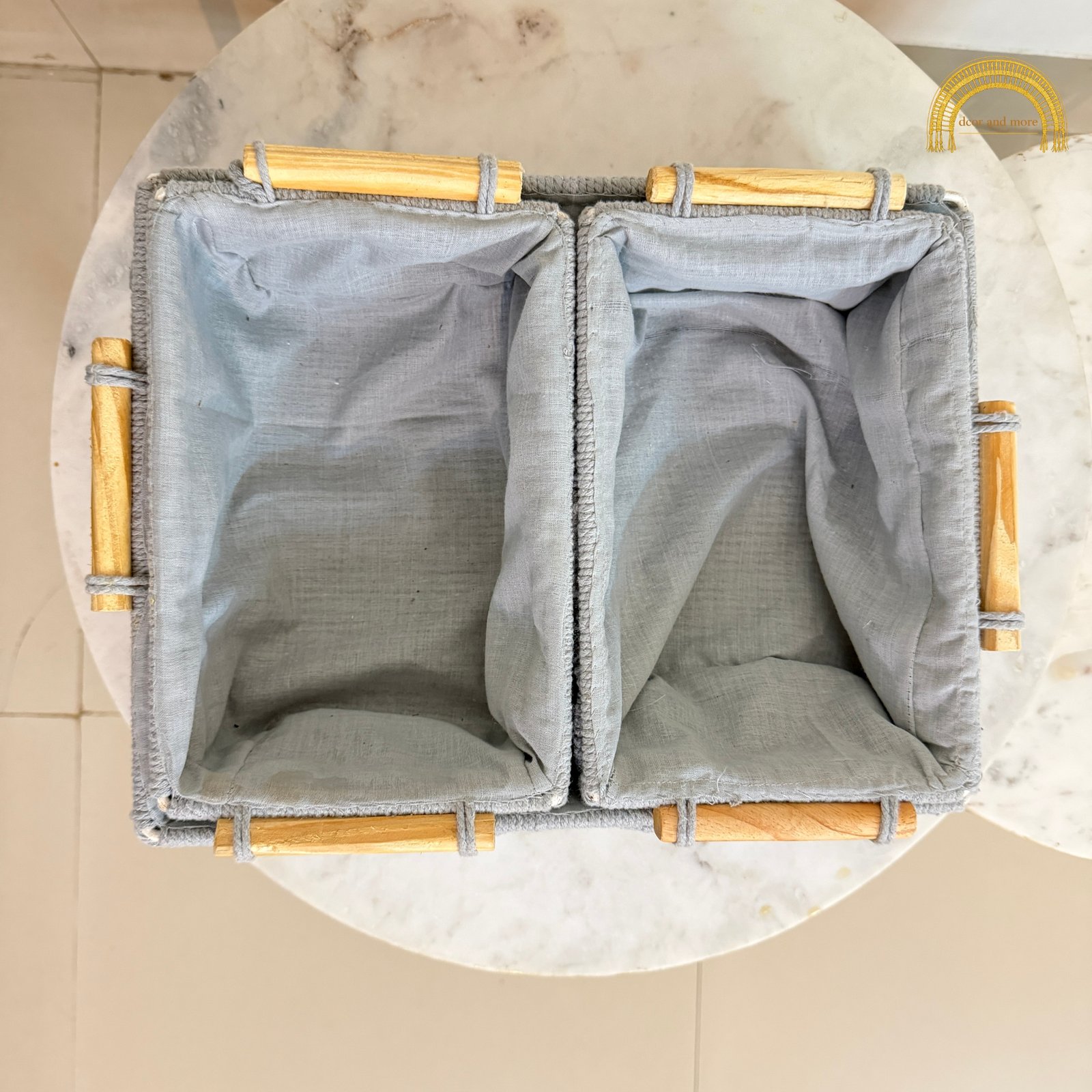 set of 3 macramé organiser - gray (3) set of 3 macrame organiser gray 3