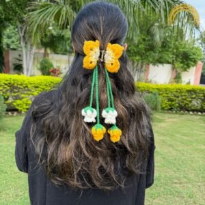 butterfly bloom claw clip yellow bloom