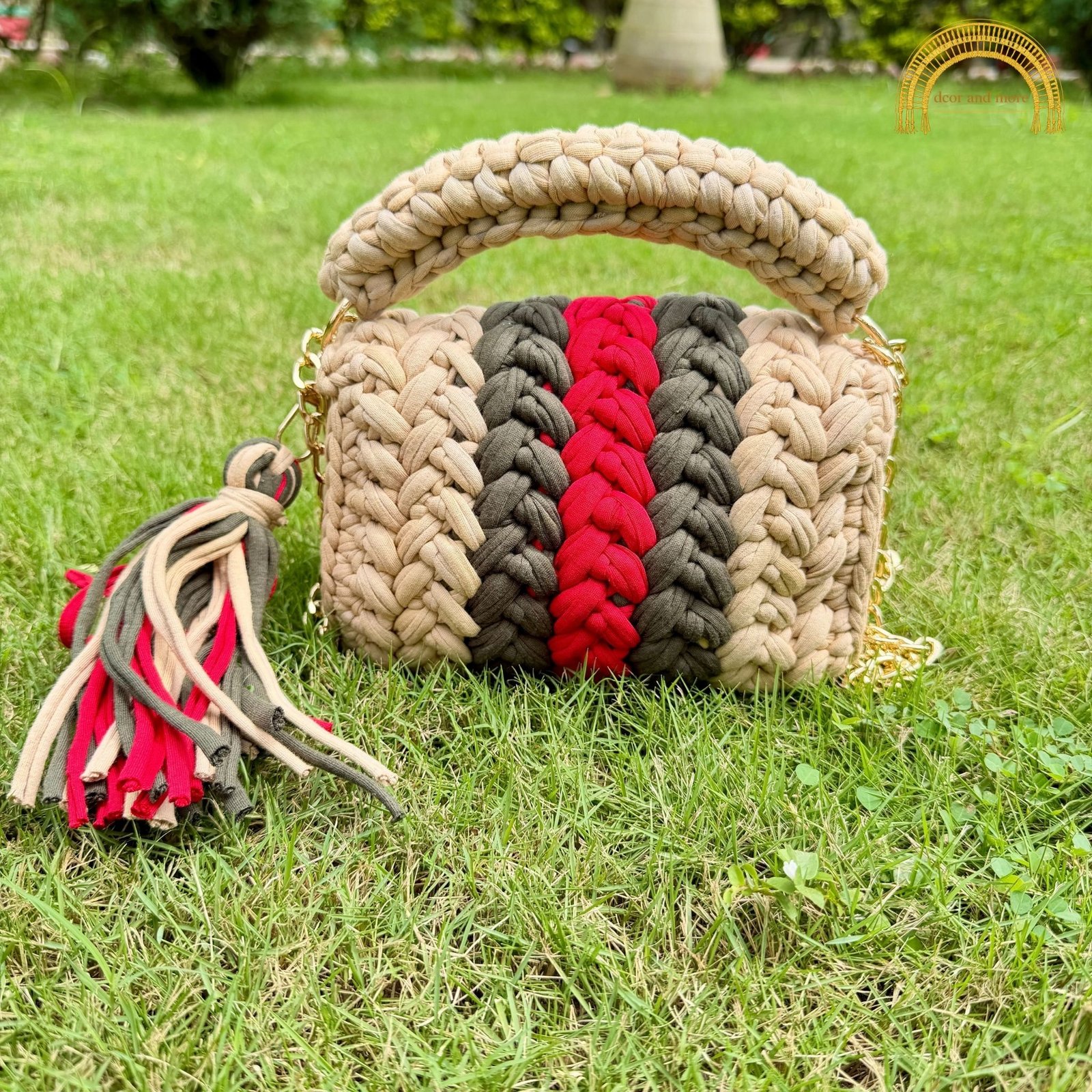 The Uptown Stripe Bag (3) yarn bag 3