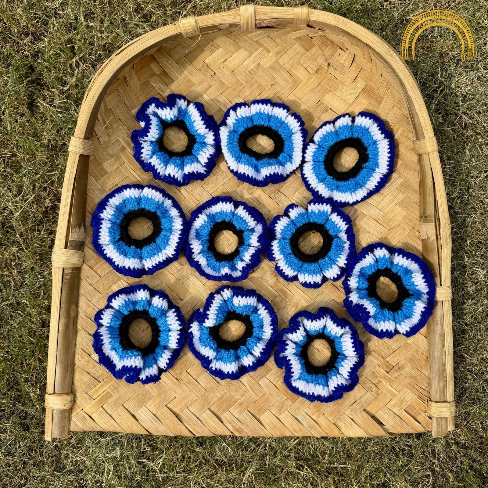 Evil Eye Crochet Scrunchie evil eye scrunchie