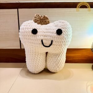 tooth plushies with crown